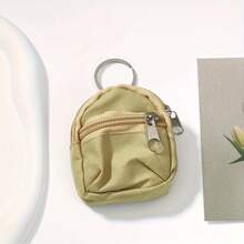 Coin Purse, Dual Zipper Small Coin Pouch, Pendant Mini Backpack Keychain, Keyring, Colorful Portable Earphone Case - Multicolor - View 3