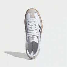 Adidas 三葉草Samba OG新款復古德訓T頭鞋女子低筒板鞋 - 白色/銀灰色 - 查看 5