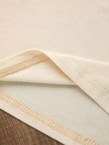Versatile Solid Color Casual T-Shirt With Round Neck And Short Sleeves, White For Summer - 卡其色 - 查看 4