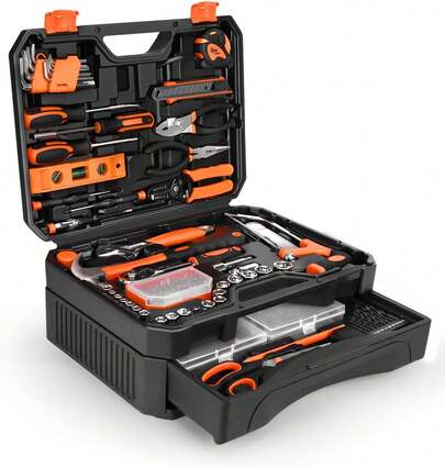 Thatool 328-Piece Tool Set - Tool Kit Toolbox Storage Case With Drawer, General Household Hand Tool Kit Perfect For Home &Amp; DIY Repairs