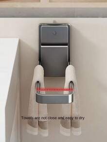 Toallero plegable con ventosa, barra de toallas para baño sin taladro, soporte multifuncional de pared para toallas, toallas de baño, diademas, joyas, perchas y almacenamiento de accesorios de baño, estantería de almacenamiento para baño - Multicolor - Ver 5