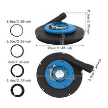WUPYI Round Angle Grinder Dust Shield Black Blue Universal Vacuum Suction Design Prevent Dust Splash Debris Isolation Extend Machine Life Smooth  Edge 9 Inch Hand Angle Grinder Dust Cover - Full Coverage - View 3