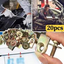 20pcs/10 Sets M6 Threaded Metal U-Clips With Hex Washers, Automotive Fasteners For Floor Mats, Fenders, Bumpers, Hood Fixation, Rust-Resistant And Durable, Specialized For Auto Repair And Installation - 10 Pairs Of Threaded Metal U-clamps - View 6