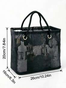 Cesta de ducha de malla portátil - Organizador de artículos de tocador transpirable para artículos esenciales de dormitorio, gimnasio, camping & viajes - Negro - Ver 6