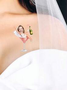 1/10/20/30/60pcs Custom Temporary Stickers, Suitable For Birthdays, Weekend BBQs, Cocktail Parties, Christmas & Holiday Parties, Favorite Single Party Temporary Tattoos, Fade-Resistant, Personalized Gift, Wedding - Multicolor - View 5