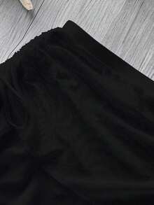 Bottom de traje de baño de mujer, sexy y de moda, fondo blanco, falda plisada de malla de verano para vacaciones, rojo - Negro - Ver 4