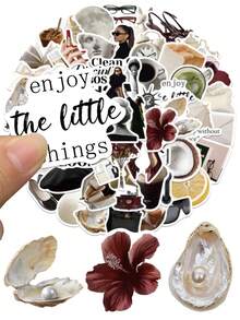 50PCS Vintage Museum Girl & Dark Academia Aesthetic Stickers For Scrapbooking, Journaling Office Stationery Planner Notebook Water Bottle Laptop Phone Case Desk Decor Accessories Birthday Gifts Daily Life Graduation Presents Daily DIY Stickers - A - View 3