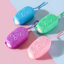 1pc Silicone Double-Sided Bath Brush, For Exfoliation And Skin Cleansing - Gentle Massage To Refresh Your Skin - Bathroom Accessory - A - View 10