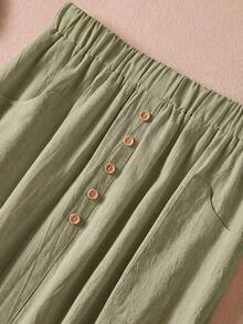 Women's Casual Retro White Skirt, Spring/Summer - Grey - View 5