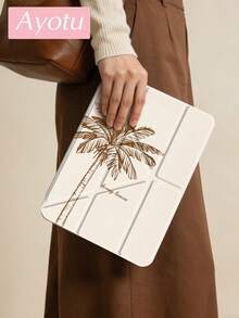 Ayotu 椰树图案女巫Y型支架翻盖保护套，兼容iPad A16、iPad Air 8(M4)2026（11英寸）/2026（13英寸）、iPad Pro 13 12.9英寸/11英寸、iPad Air 11英寸/13英寸、iPad mini、iPad Air 11英寸保护套、Kindle（第11代，2024年发布）、Kindle Paperwhite（第12代，2024年发布） - 彩色 - 查看 2