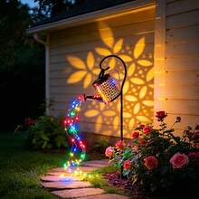 1pc Solar String Lights With Waterproof Charging Panel, Garden Decor Outdoor Solar String Lights, Fairy LED Hanging Lights, Suitable For Yard Decoration, Autumn Decoration, Home Decoration, Outdoor Decoration - Bronze - View 4
