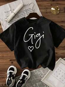 Camiseta de Mujer 2026, Corte Holgado Casual, Opciones en Blanco y Negro, Camiseta con Estampado de Corazón, Camisetas para Uso Diario de Verano, Tops de Verano, Camisetas Gráficas, Conjuntos de Verano para Mujer, Camisetas Cortas para Mujer, Blusas para Mujer, Ropa Casual Vintage de Algodón, Ropa Linda para Mujer, Blusas para Mujer Casual - Negro - Ver 3