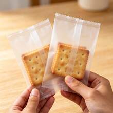 50pcs Transparent Reusable Heat Sealable Baking Bags, Small Individual Stand-Up Pouches, Suitable For Round And Rectangular Candies - View 8