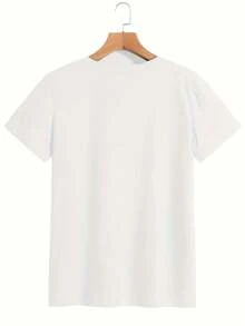 Camiseta de Mujer - Camiseta con Estampado Gráfico de Paisaje Montañoso en Acuarela - Transpirable, de Manga Corta y Cuello Redondo, Top Casual para Primavera y Verano, Lavable a Máquina - Camisetas para Salir de Mujer - Blanco - Ver 4