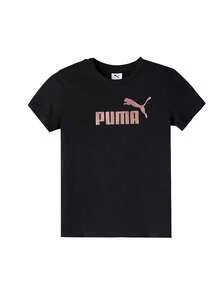 Puma ESS METALLIC No.1 Logo Tee W 女款T恤，休闲舒适简约户外运动短袖 - 694455-01 - 查看 2