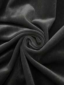 Vestido con cuello de halter y bajo de cola de sirena para mujer, vestido elegante sin espalda con pliegues sin mangas y ajuste ceñido color rosa intenso liso para fiestas y salidas nocturnas, vestido largo de mujer para primavera/verano - Negro - Ver 7