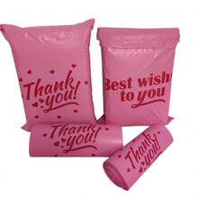50个粉色双面印刷邮寄袋/快递袋，超耐用，自封口，加固边，特大尺寸，适用于大件物品运输、服装包装、商业快递和中转运输。 - 粉紅色 - 查看 9