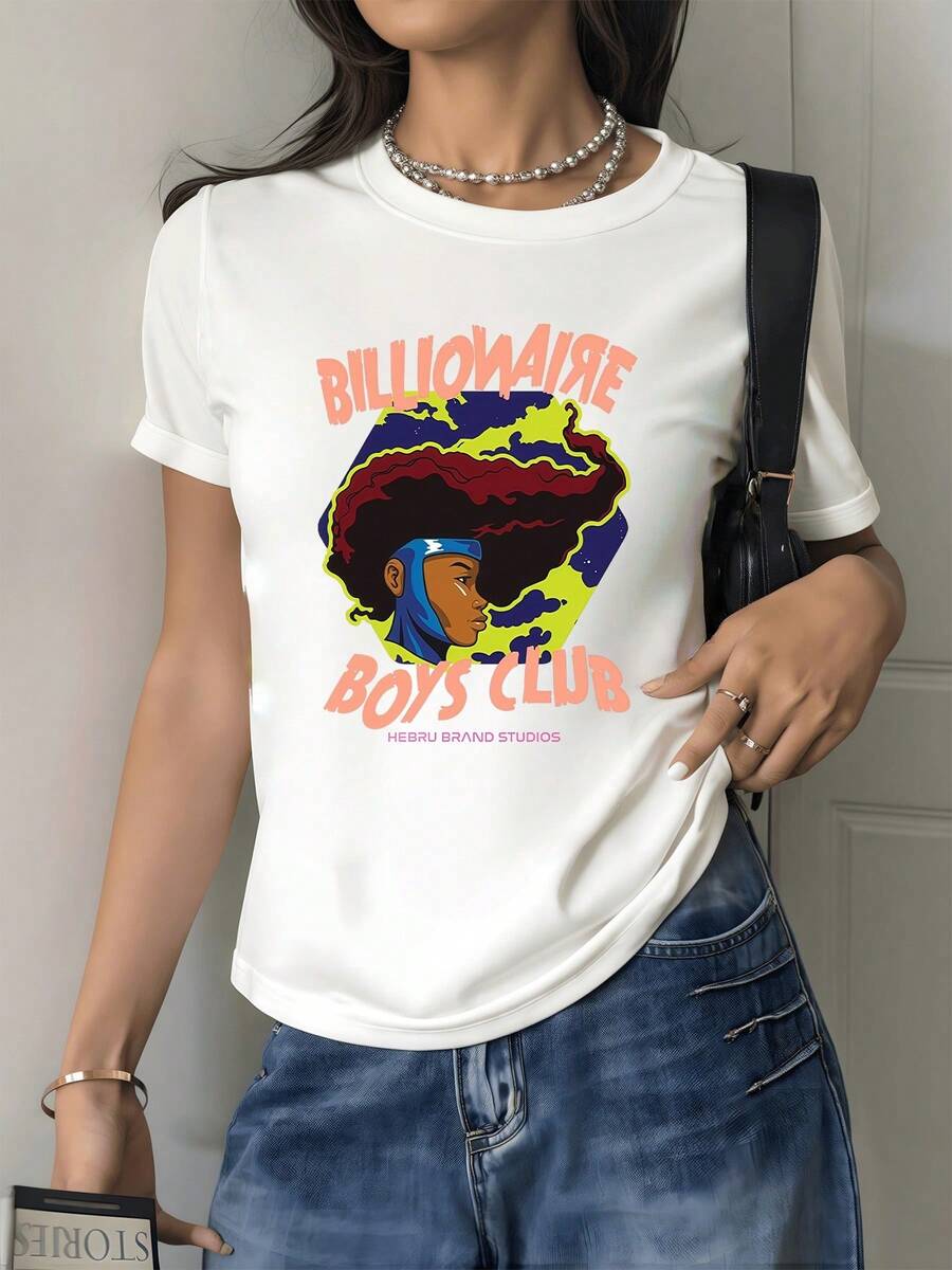 Colorful Figure Representing Inner Feminine Strength Surrounded By Vibrant Tones That Evoke Energy And Confidence. Modern Women's T-Shirt For Everyday Wear With Urban Style And A Comfortable Fit. - 白色 - 查看 1