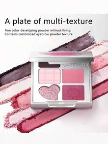 ROCK SWEET Palet Alis & Mata 5 Warna - Pensil Alis, Bedak Alis, Eyeshadow Netral, Highlighter Kontur, Tahan Keringat dan Tahan Lama (Hadiah Sempurna) - 01 Variasi Tanpa Bobot - View 4