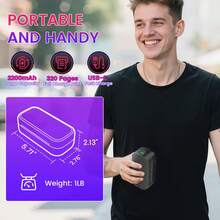 Phomemo TP32 Template Printer, A Mini Tattoo Printer With 25 Sheets Of Transfer Paper, Is A Wireless Printer Suitable For Tattoo Beginners And Professional Artists. It Is Compatible With Tablets And Smartphones, And Functions As A Document/Tattoo Printer With 203 DPI. - 彩色 - 查看 4