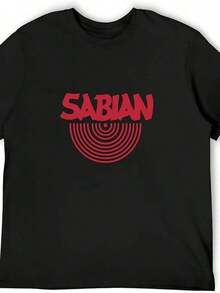Sabian T-Shirt With Cool Music Print, Casual Urban Fashion T-Shirts, O-N, World Cup 2026, World Cup 2026 Album, Blouses - 黑色 - 查看 1