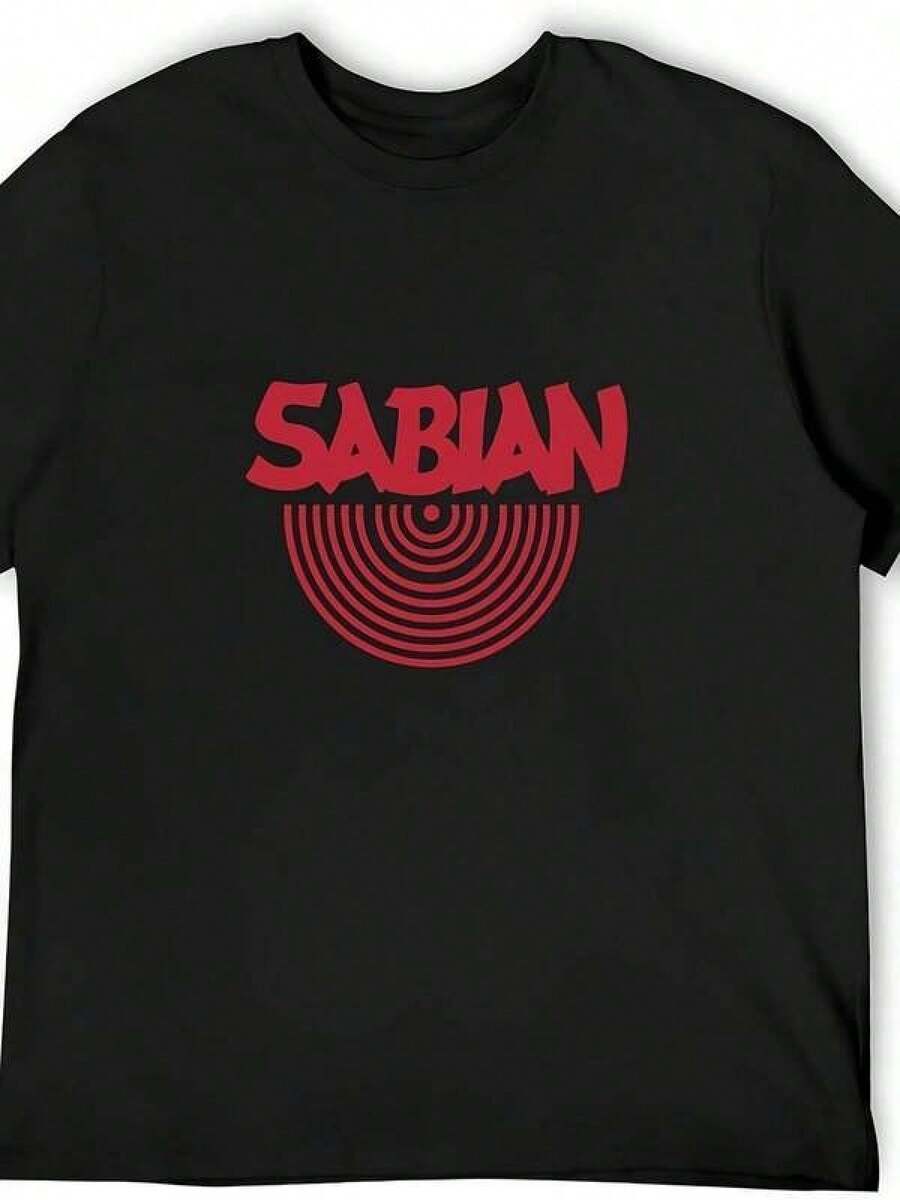 Sabian T-Shirt With Cool Music Print, Casual Urban Fashion T-Shirts, O-N, World Cup 2026, World Cup 2026 Album, Blouses - 黑色 - 查看 1