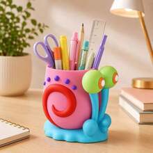 SpongeBob SquarePants 1 ống cắm bút Gary Snail, cốc đựng bút ốc sên hoạt hình màu hồng, hộp lưu trữ văn phòng phẩm dễ thương, đựng được bút, bút dạ, thước kẻ và kéo, hộp lưu trữ để bàn, ống cắm cọ trang điểm, phù hợp cho nhà, văn phòng, phòng học và bàn trang điểm, trang trí bàn làm việc thẩm mỹ - Nhiều màu - Xem 2