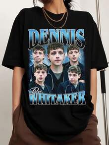 Dennis Whitaker Bootlegs Unisex T-Shirt, Retro 90s Dennis Whitaker Bootlegs Shirt, Dennis Whitaker Fan Gift, Gift For Her. Crew Neck Printed Men's Fashion Short-Sleeved Sports T-Shirt, Comfortable And Versatile, 100% Cotton, 220g. - Black - View 1