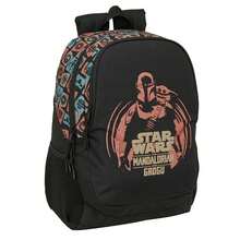 Safta Disney | Double Compartment School Backpack The Mandalorian & Grogu For Boys And Girls, Compact Removable And Washable Trolley, Large Capacity With Bottle Pocket, Padded Back, One Size - Option 2 - View 2