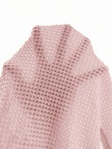 Camiseta casual de mujer de cuello redondo a rayas, de verano - Rosa - Ver 8