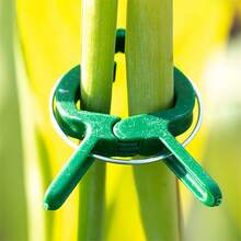 10pcs Plant Fixing Clip, Green Garden Clip, Tomato Garden Plant Clip, Plastic Clip, Sturdy Material, Reusable, Easy To Carry, Suitable For Any Occasion, Tomato Binding Grape Vine Fixing Clip Accessories, Garden Flower Tools, Garden Clip, Greenhouse Fixing Clip, Greenhouse Accessories - A - View 5