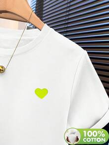 Women's 100% Cotton Embroidered Short-Sleeved T-Shirt With A Round Neck, Made From Soft, Skin-Friendly, Breathable, And Comfortable Fabric. Ideal For Year-Round Wear, Perfect For Casual Outings, Machine Washable, And Ideal For Art And Design Lovers With A Unique Style. - 白色的 - 查看 5