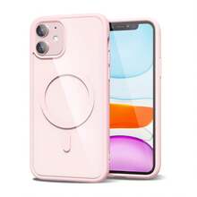 Ốp lưng trong suốt có nam châm cho iPhone 15 14 13 12 11, siêu mỏng, chất liệu silicon mềm và acrylic cứng, mặt lưng trong suốt, độ trong suốt cao, phù hợp với XR, XS, Max, 7, 8 Plus và 17 Pro Max. - Hồng - Xem 11