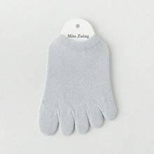 Five Finger Socks Mesh Half Palm Invisible Elasticity Short Toe Separator - Green - View 7