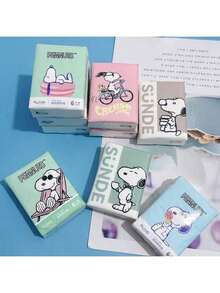 SNOOPY 3包/套 手帕纸巾，学生便携装，面巾纸，餐巾纸，湿巾，新年礼物，情人节礼物，复活节礼物 [款式随机] - 彩色 - 查看 3