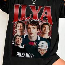 Hollanov, Hot Rivalry Hockey Romance T-Shirt, Vintage Hockey Fan T-Shirt, Gift For Women And Men, Unisex T-Shirt, Ilya Rozanov T-Shirt, Funny Fandom Tour, Hot Rivalry Merch, Sports Romance Q BDFU RRKC - 黑色 - 查看 11