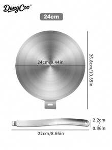 Dengcoo 1pc Heat Conduction Plate For Gas Electronic Stove, Stainless Steel Heat Diffuser Cooking Induction Adapter Plate With Detachable Handle, For Milk Coffee Cookware - View 16