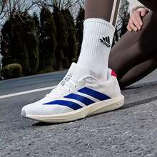 Adidas ADIZERO BK 减震回弹男女通用跑步鞋 - 白色/藍色 - 查看 3
