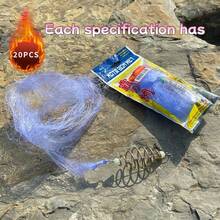 Juego de 20PCS~1 pieza Red de Pesca, Red de Pesca Multi-Especificación 3#/5#/7#/9#/13#, Red Trampa, Red Luminosa, Equipo de Pesca, Red Pegajosa sin Anzuelo, Dispositivo de Pesca Explosiva, Red de Pesca, Herramienta para Capturar Peces, Trampa de Pesca Diseñada, Red de Lanzamiento de Agua Poco Profunda con Resorte de Cobre, Multi-Especificación Disponible, Reutilizable. Pesca Fácil, Herramienta de Pesca Esencial para Principiantes/Pescadores Experimentados. Captura Fácilmente Peces (Carpa de Hierba, Carpa Crucian, Camarón de Río, Cangrejo, Tortuga y Otros Productos Acuáticos), Adecuado para Varios Cuerpos de Agua (Ríos, Lagos, Agua de Mar, Etc.), Compatible con Cañas de Pesca (Caña de Mar, Caña de Mano, Caña de Señuelo, Etc.) - Multicolor - Ver 23