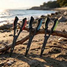 2pcs Multi-Functional Fishing Pliers, Hook Remover, Line Cutter, Fish Gripper, Split Ring Opener, Heavy Duty Scissors, PE Line Cutter, Non-Slip Handle, Saltwater Fishing Tackle - Lure Pliers - View 6