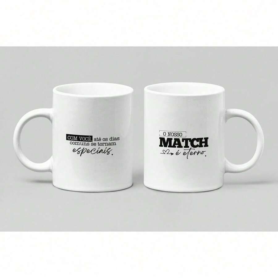 Personalized Valentine's Day Mug - Kitchen Decoration - Porcelain 325 Ml - Eternal Match - View 1