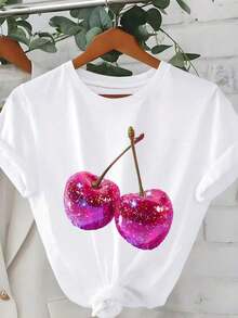 Camiseta de Mujer de Corte Holgado y Estilo Moderno con Estampado Místico, Diseño de Ojo Turco y Tigre con la Frase "You Are The Magic", Transpirable y Cómoda, Manga Corta, Cuello Redondo de Algodón Suave, Ideal para Salidas Casuales y Moda Boho. - Blanco 2 - Ver 3