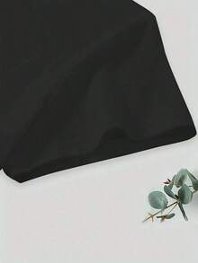 Camiseta de mujer 100% algodón puro, estampada con las palabras "100%" y "CANADIAN". Cuello redondo, manga corta, ropa de verano, cómoda y transpirable para uso diario. Ropa de verano para mujer. Camisetas para mujer. - Negro - Ver 3