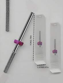 1 pièce Unité de perçage pour les ongles, un foret en carbure de tungstène de 3/32 pouces pour la cuticule, tourne dans les deux sens pour tailler la base de l'ongle et préparer à l'élimination de la peau morte. - Multicolore - Voir 5