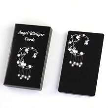 1pc Angel Whispers Message Tarot Cards, Casual Party Card Game, Divination Prediction Cards - Black - View 7