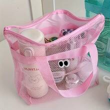 1pc Beach Toy Bag, Large Beach Tote Bag, Foldable Oversized Beach Bag For Collecting Toys, Shells, Clothes And Towels (Made Of Lightweight Mesh Fabric, Do Not Overload With Heavy Items, Not For Outdoor Backpack Or Shopping Use), Waterproof Beach Shower Tote, Travel Storage Bag Suitable For Vacation, Kids Beach Toys - Multicolor - View 13