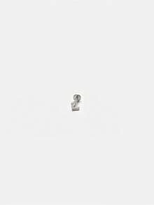 1Pc 925 Sterling Silver V-Shape Nose Stud, Hypoallergenic Piercing Jewelry, Elegant Nose Ring Stud Earring For Women, Daily Wear & Party Beach Holiday Gift - Silver - View 6