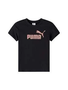 Puma ESS METALLIC No.1 Logo Tee W 女款T恤，休闲舒适简约户外运动短袖 - 694455-01 - 查看 1