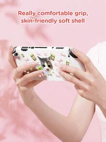 Accessories For Nintendo Switch, Cartoon Cat & Bow Design Compatible With Switch NS/Switch OLED/Switch Lite Protective Case, Storage Bag, Game Card Holder Case, Best Gift Compatible With Switch Players, Valentine's Day/Spring Romantic Gift - View 4