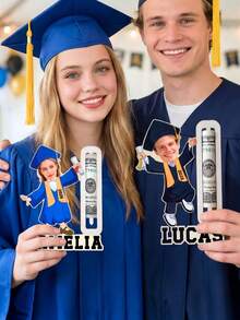 1/3/5 Stücke personalisierter Geldhalter zur Graduierung, individuell mit Foto & Name UV-bedruckter Holz-Bargeldhalter, kreative Graduierungserinnerung, perfektes Geschenk für Absolventen, Lehrertag, Graduierungsfeier, Geburtstag, Tischdekoration Zuhause - Normal - Übersicht 3